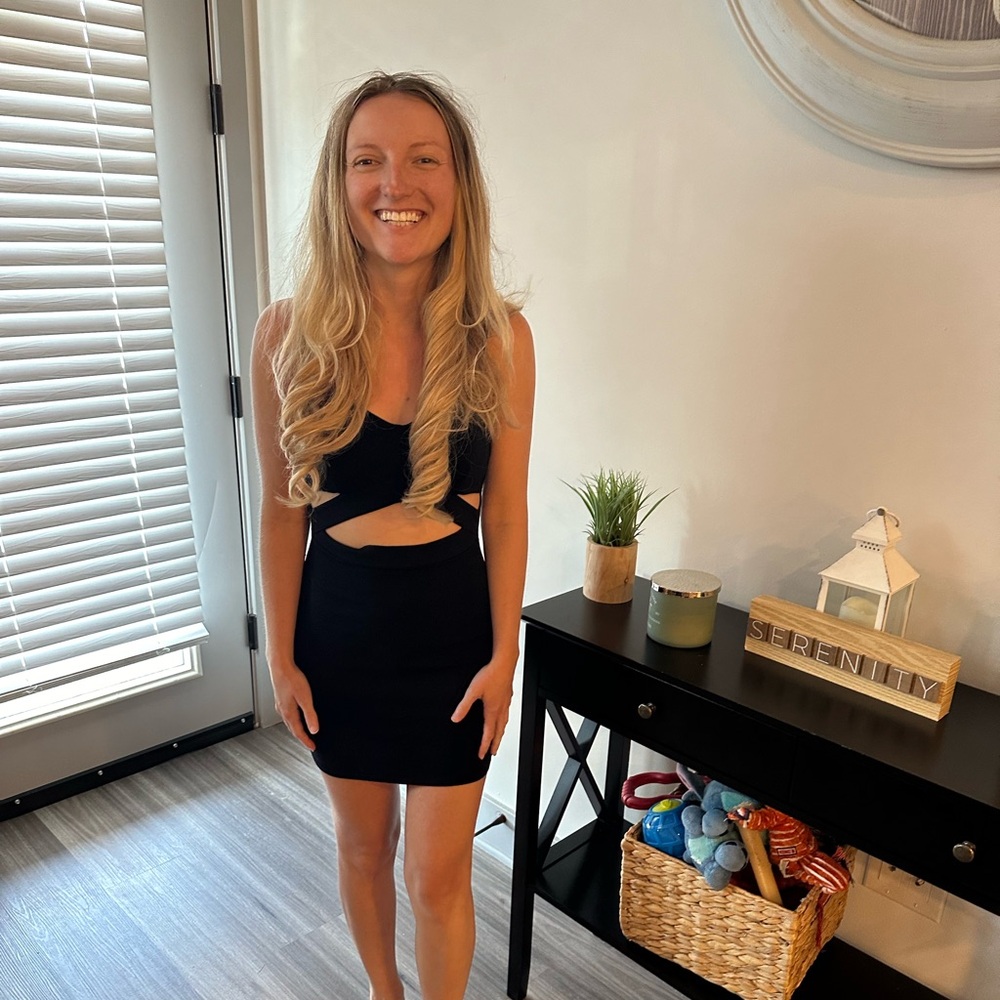 Black mini dress